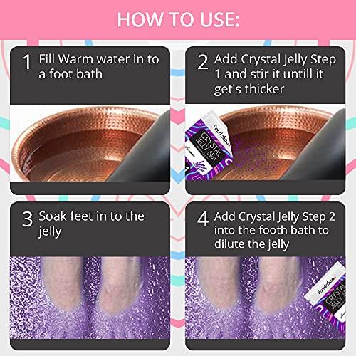 Pandaspa Pandaspa Crystal Jelly for Pedicure Spa Foot Bath Soak and exfoliate tired feet - Lavender (1 Set)