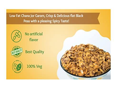 GHOTARAM Ghotaram Gluten Free Low Fat Black Chana JOR Garam Namkeen Snacks for Diet|Healthy Gujarati Snack|Farsan Snacks Namkeen|Roasted Snack||Ready To Eat||Guilt Free Snack-1Kg*4Pack