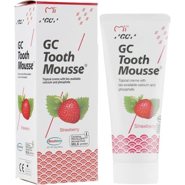 NavaFresh Basics GC Tooth Mousse -Topical Creme With Calcium, Phosphate And Fluoride (Strawberry flavour) (40g)