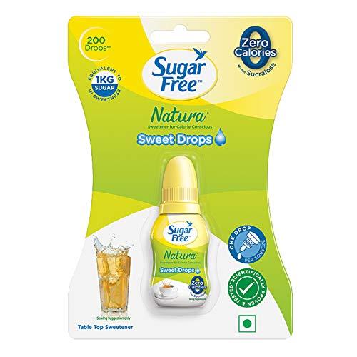 Sugar Free Sugar Free Green 100% Natural Sweetener - 400 g, Pouch & Sugar Free Natura - Sweet Drops 10ml