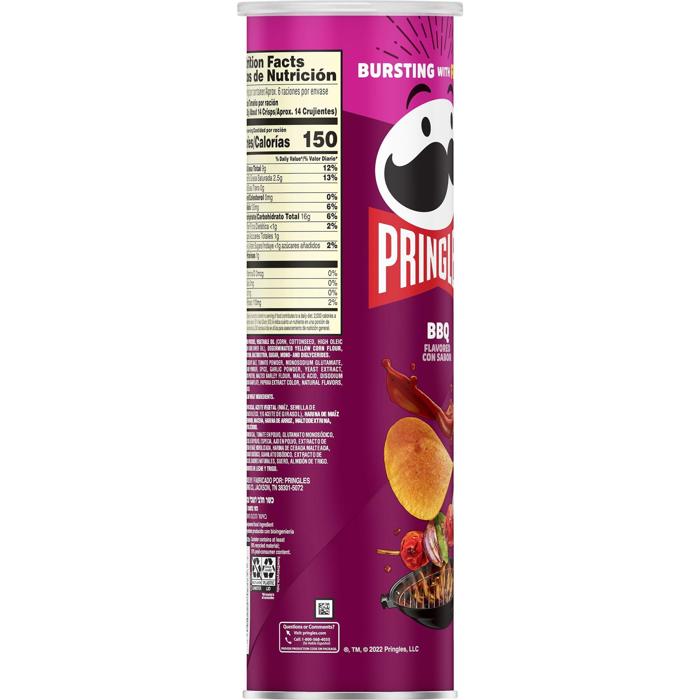 Pringles Pringles BBQ Potato Crisps, 158 g, Purple