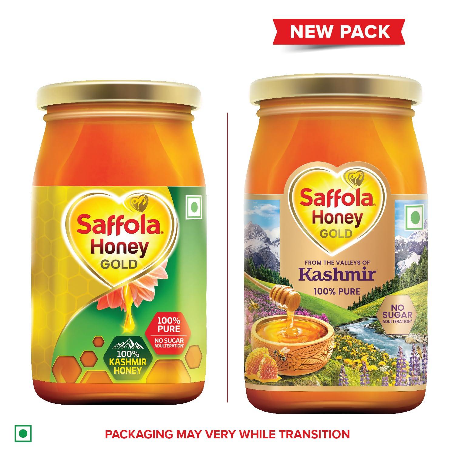 Saffola Saffola Honey Gold, 100% Pure Honey, Made with Kashmir Honey, 500g