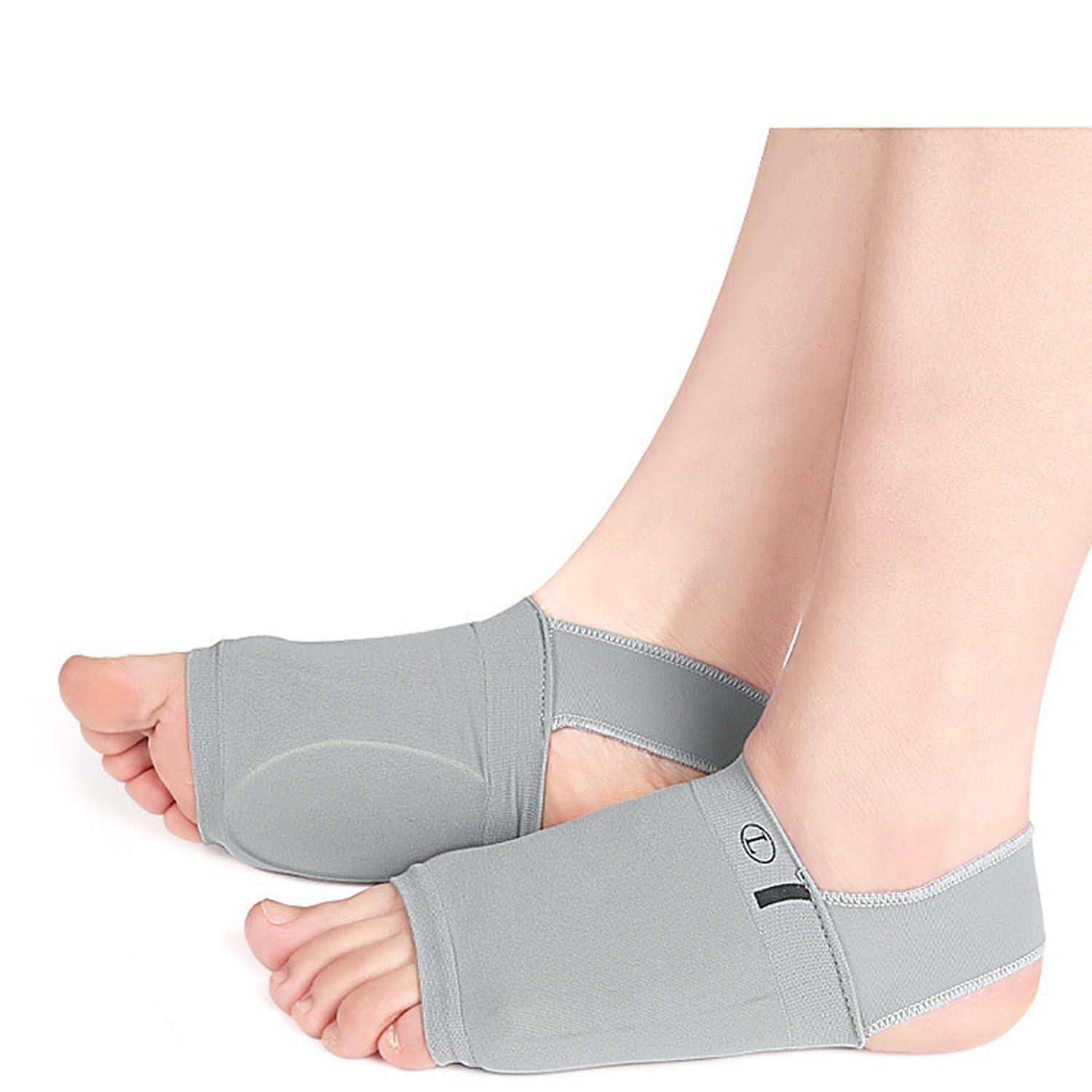 Bhuma Bhuma Flat Foot Arch Support Socks for Men & Women | Medial Arch Support for Flat Feet Correction Sleeve With Cushion | Plantar Fasciitis Leg Foot Pain Relief Product | Free Size