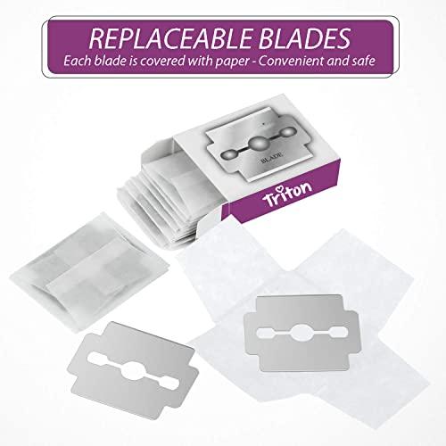 Triton TRITON Solingen Stainless Steel Replacement Spare Blades For Corn Plane/Foot Callus Remover/Hard Skin Heel Shaver/Rasp Pedicure Cutter Tool_Pack of 5