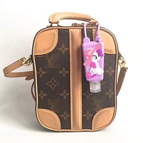 NavaFresh Basics MEMIAN Hand Sanitizer Holder for hand bag 30ml kids cartoon characters with Refill Empty bottles Random Design - PACK OF 3