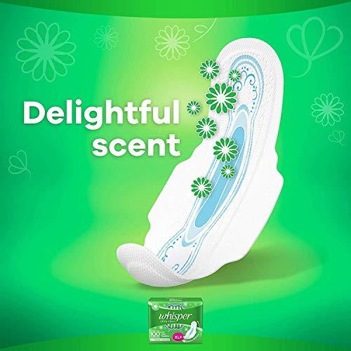 Whisper Whisper Ultra Clean Sanitary Pads for Women, XL+ 44 (Pack Of 3) Napkins