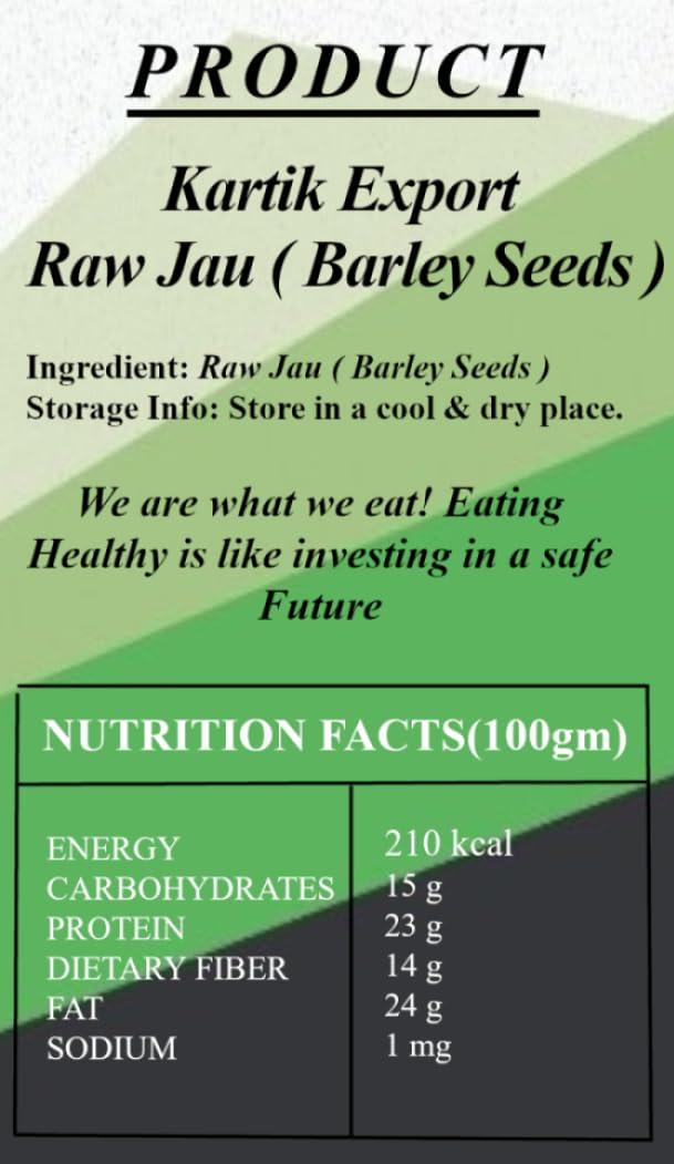 Kartik Export Kartik Export Raw Barley Seeds (Jau), 2Kg