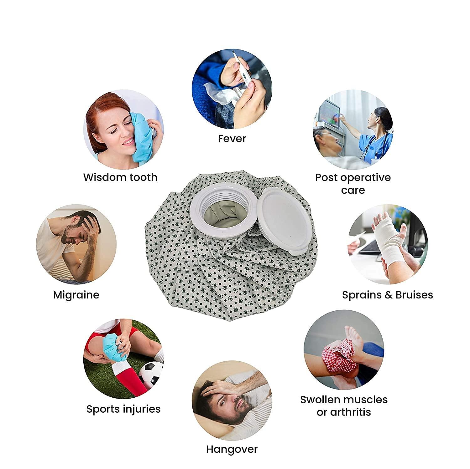 Ignite Ignite Mediplus Reusable First Aid Ice Bag Instant Pain Reliever Heat Pack for Knee Head Leg Pain Relief Cold Therapy, Hot and Cold ice bags for pain relief Pack Of 2