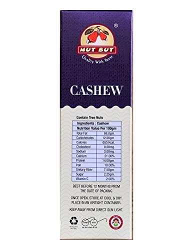NUT BUT NUT BUT 100% Natural Premium 500g pack | Whole Crunchy Cashew | Premium Kaju Cashew Nuts Dry Fruit Nutritious & Delicious Gluten Free & Plant-based Protein Kaju