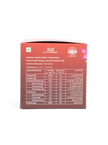 CRIMSON Crimson Kashmir Saffron 1gm | Kashmiri Kesar | Kashmir Saffron | Mongra Saffron | Zafran | Keshar