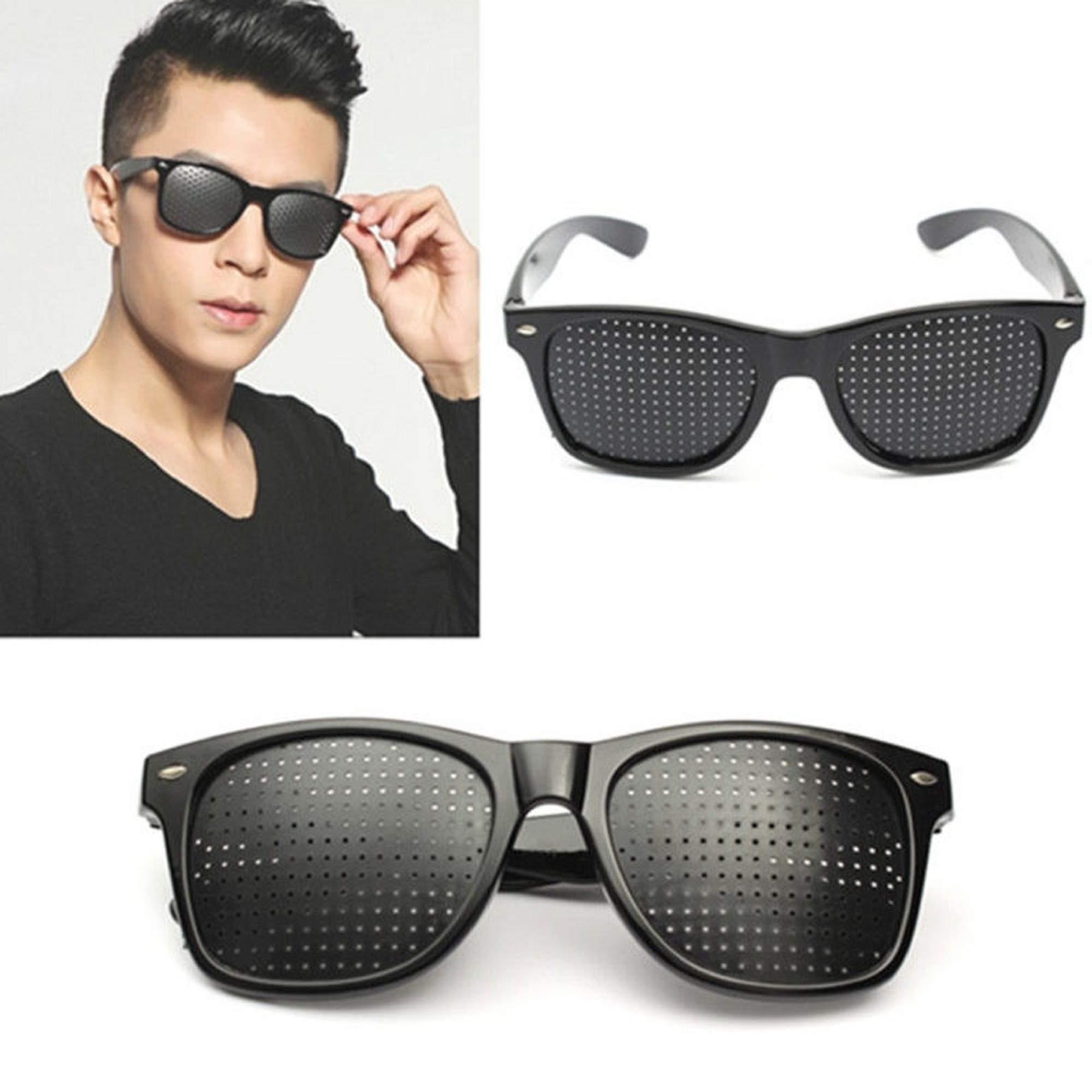 VisionsIndia Visions India Lazy Spectacles Pinhole Vision Correction Glasses Eyesight Improvement For Men/Women/Kids (Square)