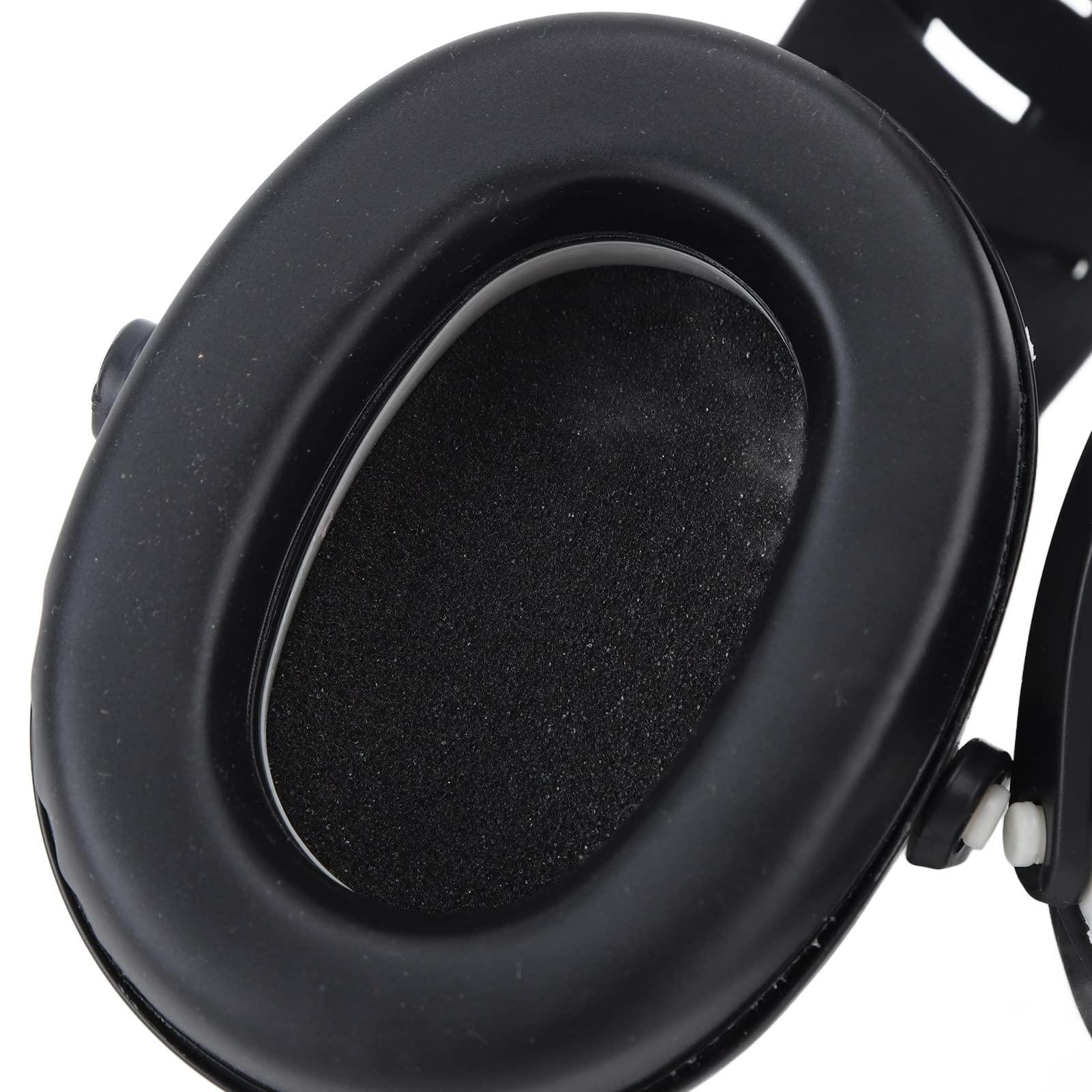 EXCLUZO EXCLUZO Hearing Protection Ear Muff, Lightweight ABS Noise Reduction Earmuffs 360 Degree Rotation Double Layer Headband for Mowing (Black White)