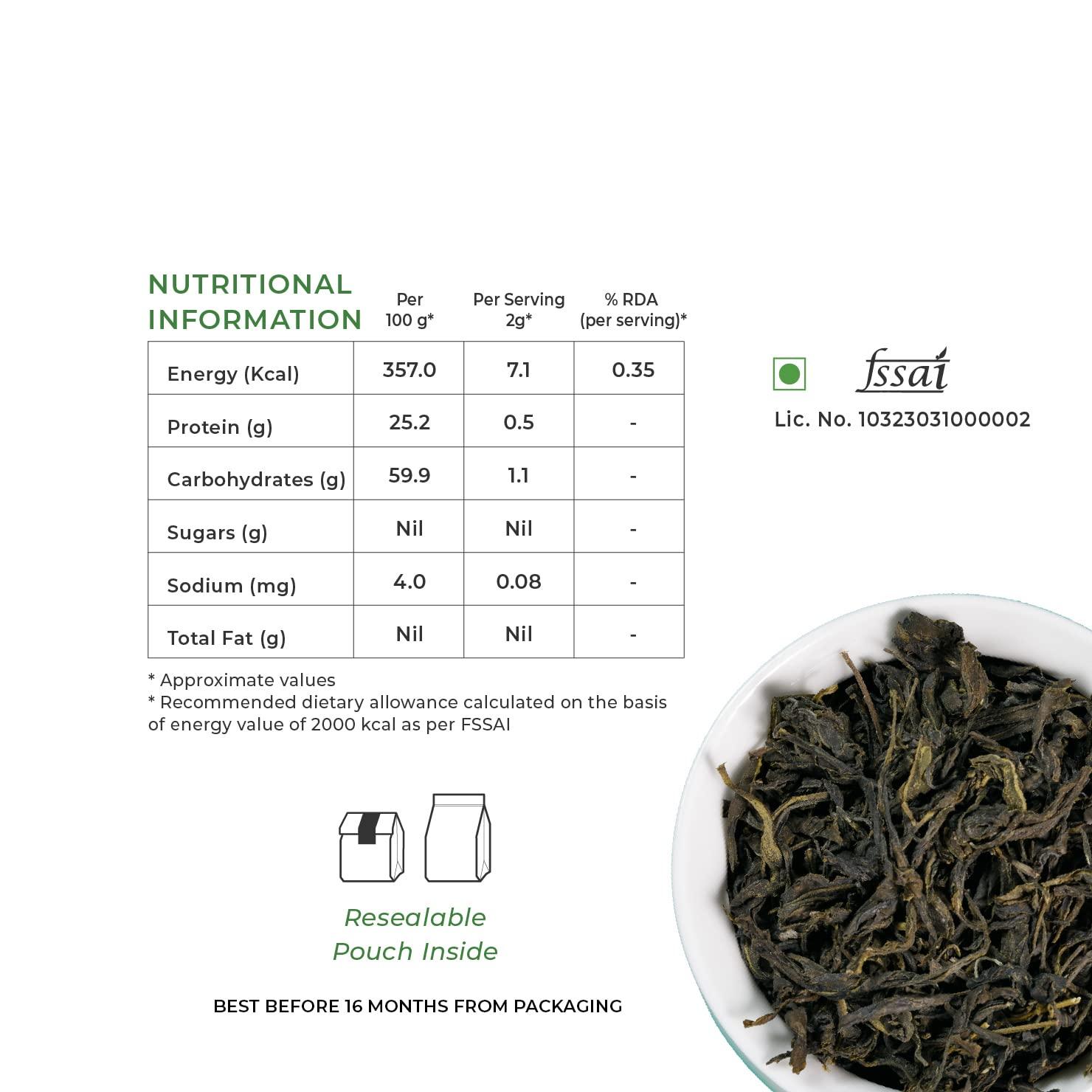 Deroi Tea DEROI TEA Assam Lush Green Tea | CARBON-FREE DRIED TEA | 100% Natural Whole Leaf | Assam Tea | 1Bud & 2 Leaves| Antioxidant Rich | Bitterless | 100 g - 60 Cups | Pack of 5