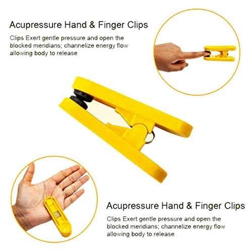 LRK LRK Acupressure Magnetic Finger Power Clips Yellow Set of 2