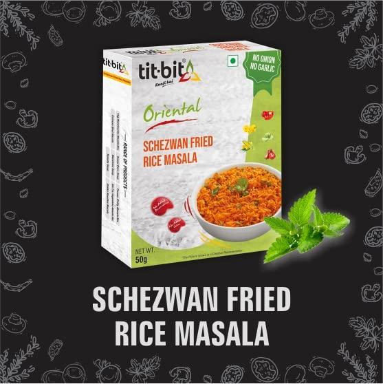 Tit-Bit Tit-Bit - Fried Rice Masala | Schezwan Fried Rice Masala Powder | Fried Rice Mix | Fried rice masala powder Pack of 5-250gm