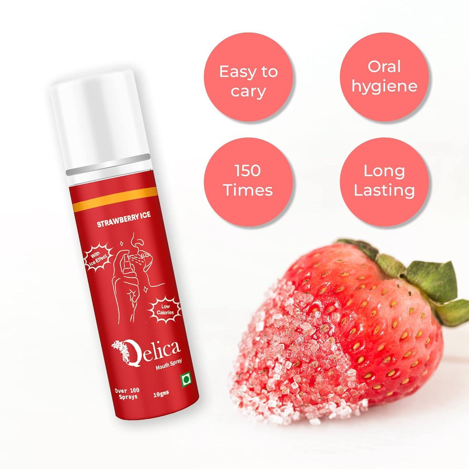Qelica Qelica Love Special Mouth Freshener Long-Lasting Kiss-Ready Breath Freshness (Strawberry Ice & Ice Paan Chuski)