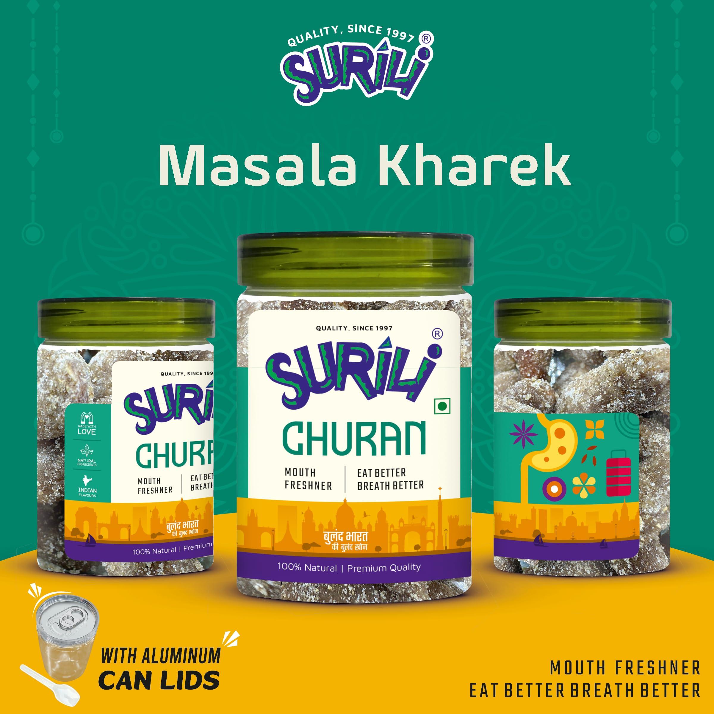 SURILI SURILI Masala Kharek After Meal Mouth Freshener Candy Tin Jar (Pack 250 gram)