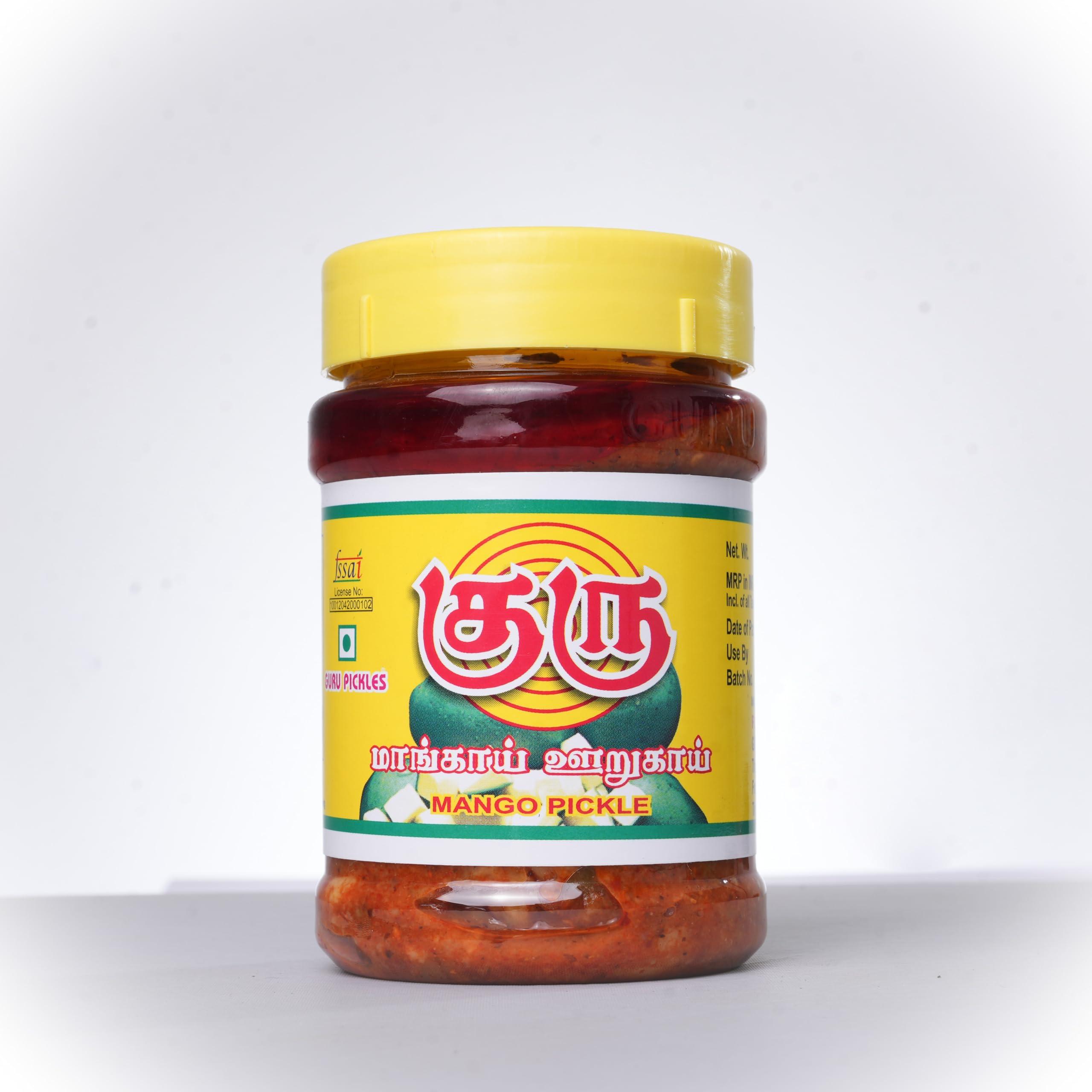 GURU FOODS GURU Pickles - Combo of Mango Pickle & Garlic Pickle (300g+300g)