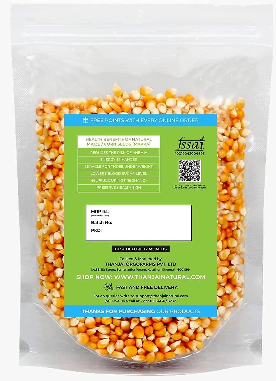 Thanjai Natural Thanjai Natural 1kg Popcorn Kernels Seeds & 100% Popping Corn (Gourmet Popcorn Kernels) - 1000g