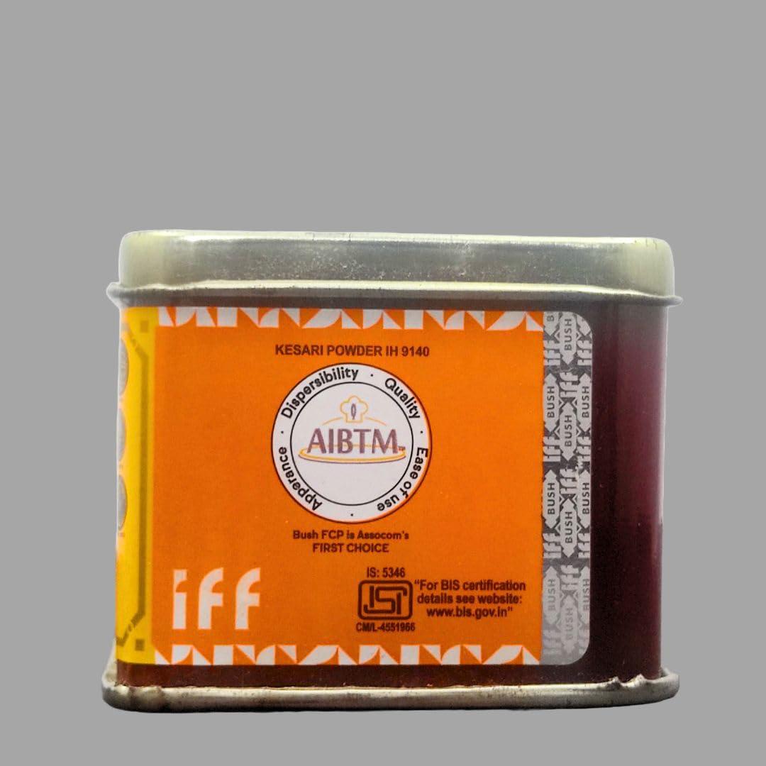 Konfiz BUSH Kesari Powder IH9140 Synthetic Food Colour Preparation Powder-Edible Food Flavouring Color for Cake Dcor, Fondant, Food Colouring, Baking - KESARI POWDER, Pack of 1, 100 gm