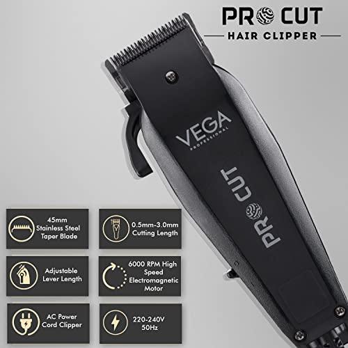 VEGA PROFESSIONAL VEGA PROFESSIONAL Pro Cut Hair Clipper, (VPVHC-03) - Black