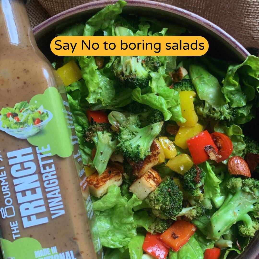 The Gourmet Jar The Gourmet Jar French Vinaigrette 250g| Healthy Salad Dressing| 100% Natural and No Preservatives| No Trans-fat| Gluten-free| Made with Olive oil & Balsamic Vinegar| No Emulsifier| Diet Friendly| Pack of 2
