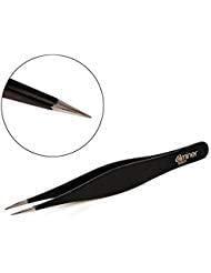 Eliminer Eliminer Stainless Steel Pointed Tweezers, Black