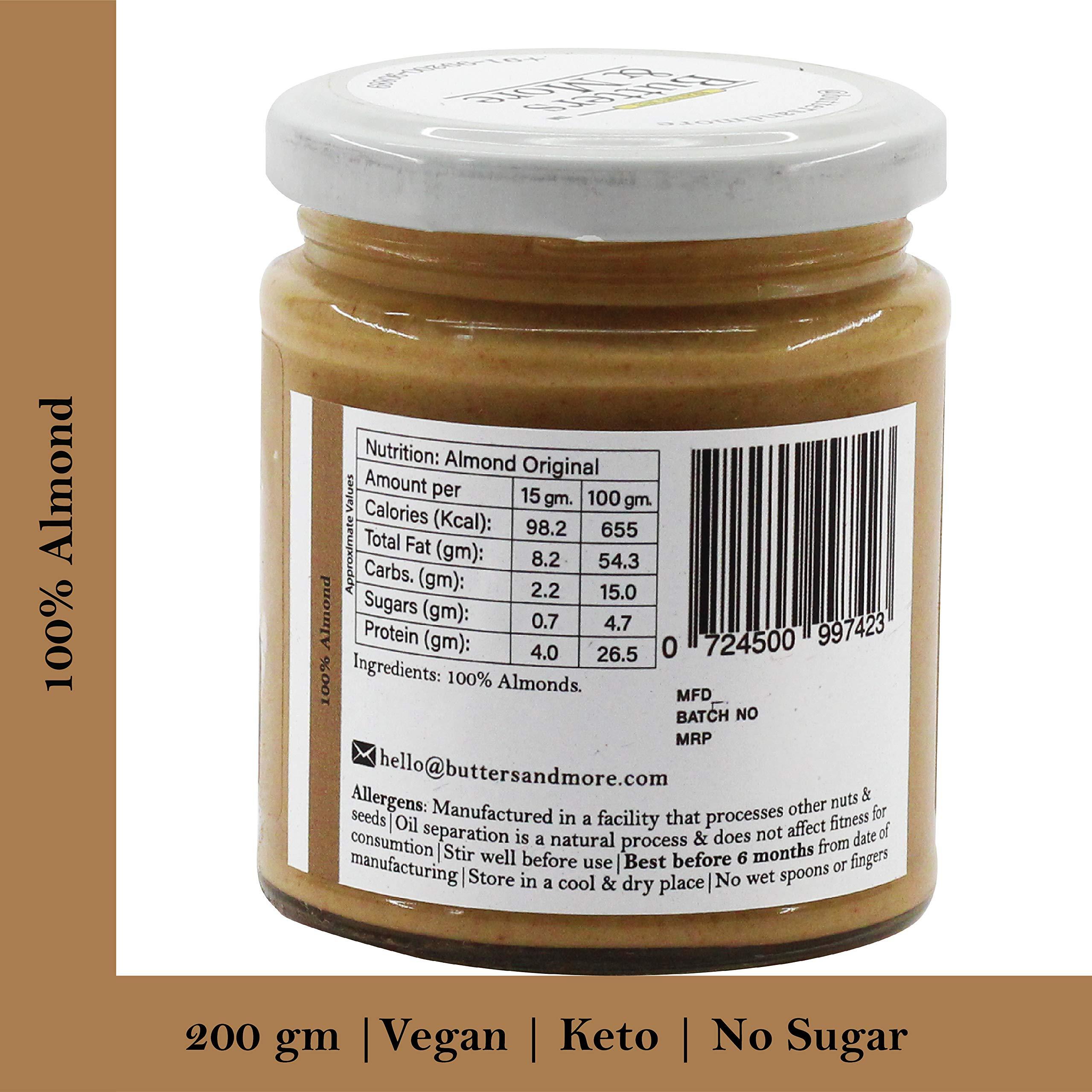 Butters & More Butters & More Classic, Vegan & Unsweetened Nut Butters Bundle. Almond Butter, Cashew Butter & Pistachio Butter. 200G Each. Super Saver Combo. Keto & Diabetic Friendly.