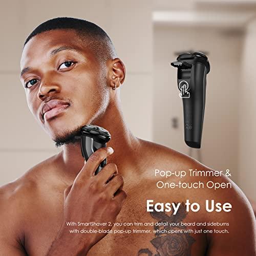 Oraimo Oraimo SmartShaver 2 Premium Cordless Electric Shaver for men,Wet & Dry Electric Shaver with Pop-Up Trimmer,Super Fast Charge 60 minutes Runtime,Rechargable,3 Head 360° Rotary Shaver for Men