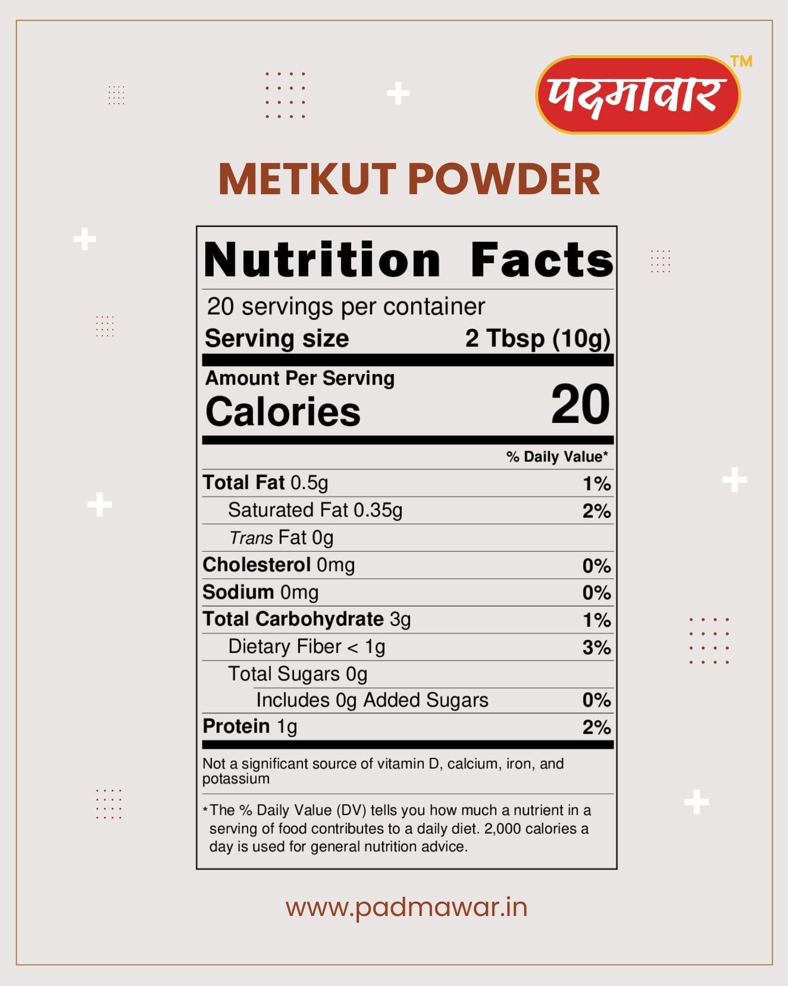 Padmawar Padmawar Metkut Powder - Traditional Maharastrian Metkut Powder | Delicious & Ready-to-Eat | Methkut | | No Preservatives or Additives (200 Gms)