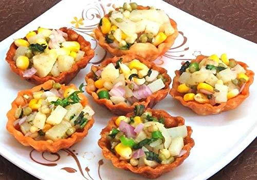 GODKA Godka Basket chat Puri/Delhi Chat Puri/Katori Chaat Puri for Festival & Special Occasions Snacks,60 Pcs(30 Pcs x 2)