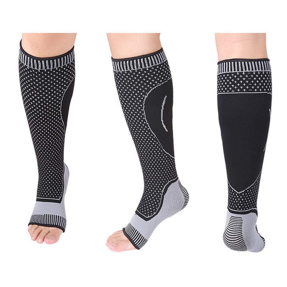 Andoer 1 Pair Leg Support Socks Calf Sleeves Leg Socks for Runners Football Basketball Players Calf Pain Relief Calf Guard Arch Support Braces