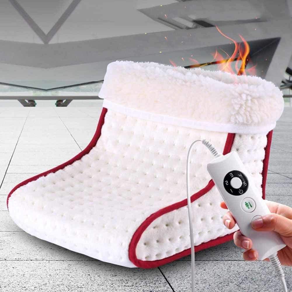 Delavala Delavala Foot Warmer Electric Feet Heater Warmer with Adjustable Temperature 5 Heat Setting and Auto Shut Off Washable Detachable Inner Fleece Lining with Handheld Controller