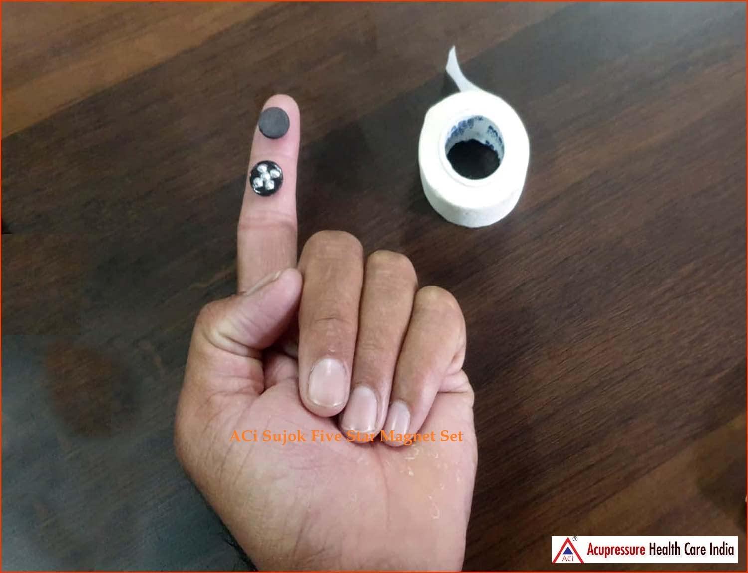 ACi ACi Acupressure Sujok Five Star Magnet Sujok Cluster Magnet Sujok Therapy Treatment Use (2 Packet) Total-20Pcs, Black