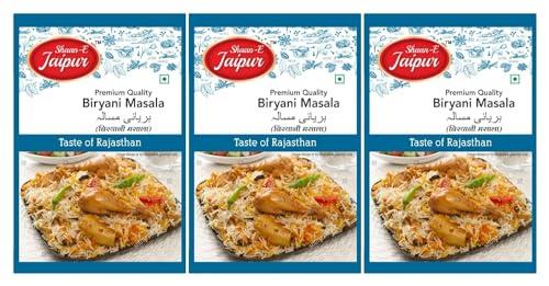 SHAAN-E JAIPUR Shaan-E Jaipur Biryani Masala, Perfect blend of Indian spices | Chicken Biryani Spice Mix Masala | NO Added Artificial Colours & Flavours | 50 gm Each (Pack of 3)
