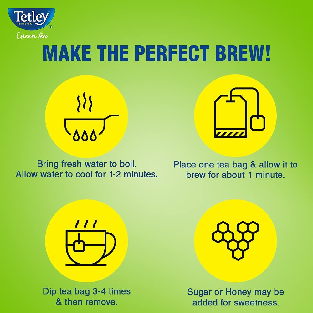 Tetley Tetley Green Tea Bags, Ginger Mint Lemon, 25 Tea Bags