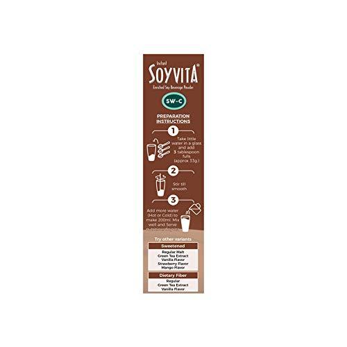 Soyvita SOYVITA - SWEETENED CHOCOLATE | LACTOSE FREE | VEGAN | ENRICHED SOY BEVERAGE POWDER | Serves-15 (500 Gms)