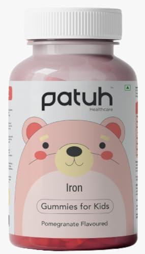 PATUH HEALTHCARE Patuh Healthcare Combo Calcium and Vitamin D3, Iron, Omega 3 Gummies for kids (4 years+) | 30 Day Pack | 100% Vegetarian, Natural Strawberry flavour,Pomegranate flavour,Mango flavour