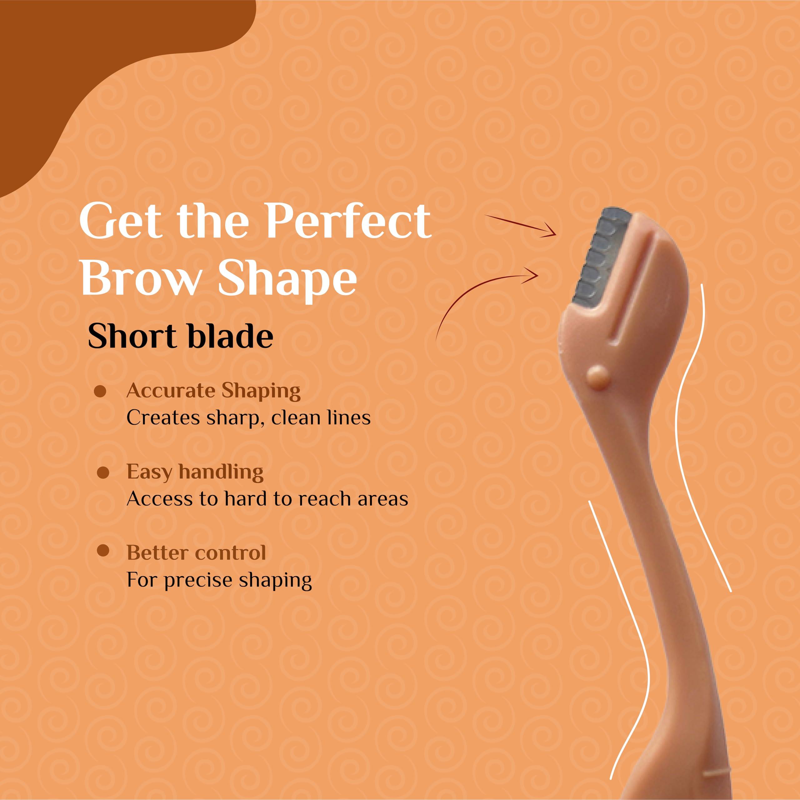 Senzicare Senzicare Eyebrow Razor | Eyebrows, Upper Lip, Targeted Corner Hair | For Salon-Like Eyebrows No Cuts | Safe & Hygienic (3 units) And Aloe Vera Gel