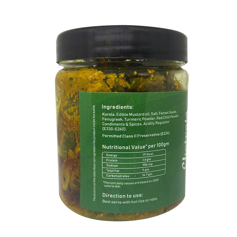 Graminway Graminway Hari Mirchi and Chatpata Karela Achar, 2 x 200 g