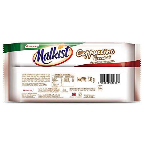 Malkist Malkist Cheese, Cappuccino and Chocolate 3 Flavored Crunchy Crackers Biscuits 138gm (12 Piece Per Pack) (Pack of 3)