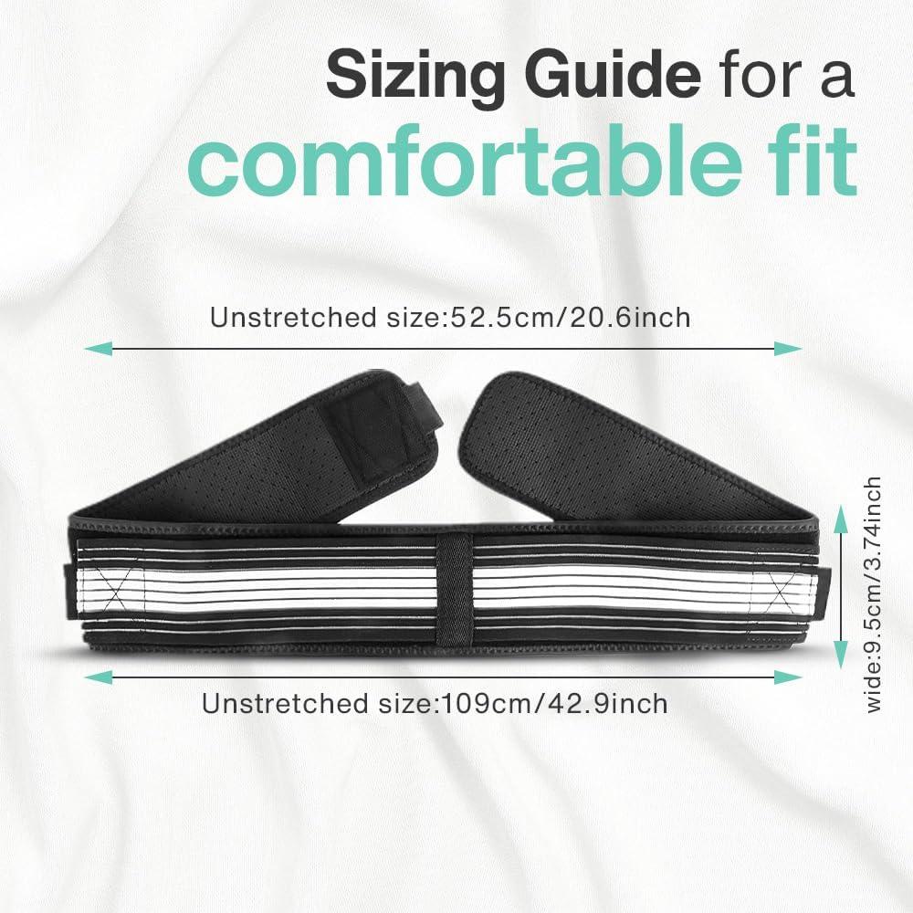 ZEVON ZEVON Sacroiliac SI Joint Support Belt Sciatica Pain Relief Brace Lower Back Support Hip Sciatic Nerve Pelvis Lumbar Pain Relief Devices for Women and Men, Black, Hip Size 32-47 inch