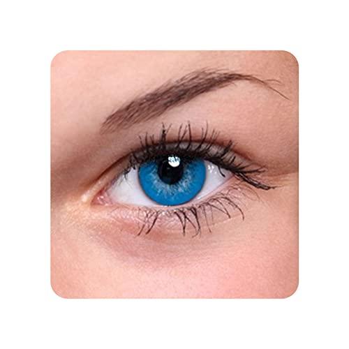 Generic Aryan One Day Disposable Color Contact Lenses with Ultimate Quality Hioxifilcon A, Daily Use Zero Power Lens for Men and Women - Salted Blue (Pack of 5)