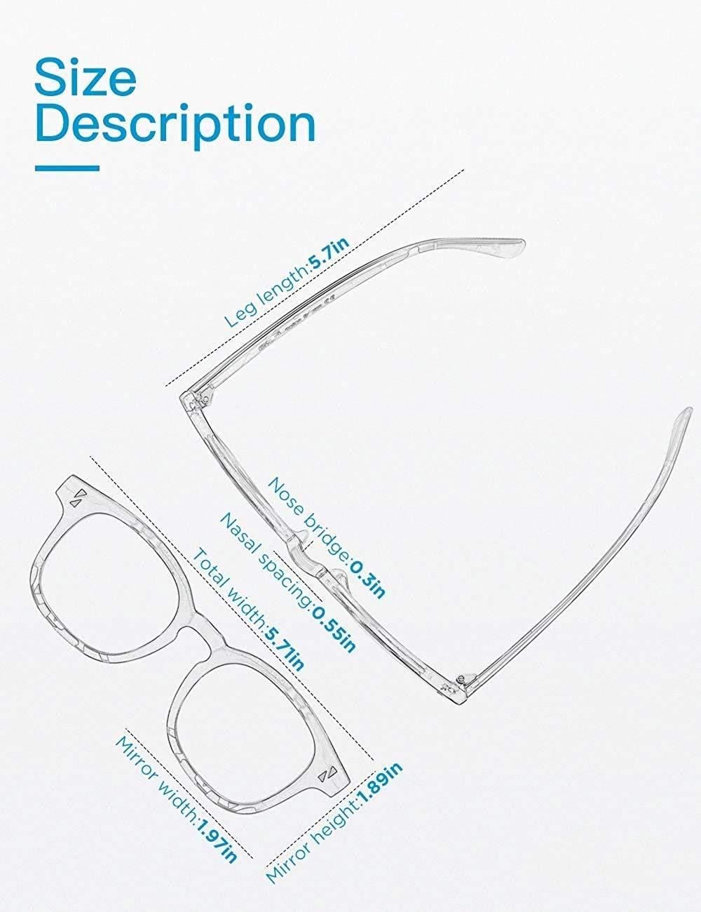 Redex Redex Zero Power Blue-Cut Computer Glass Anti glare Block Harmful Rays Full Rim Rectangle Eye wear Spectacle Eye Frame