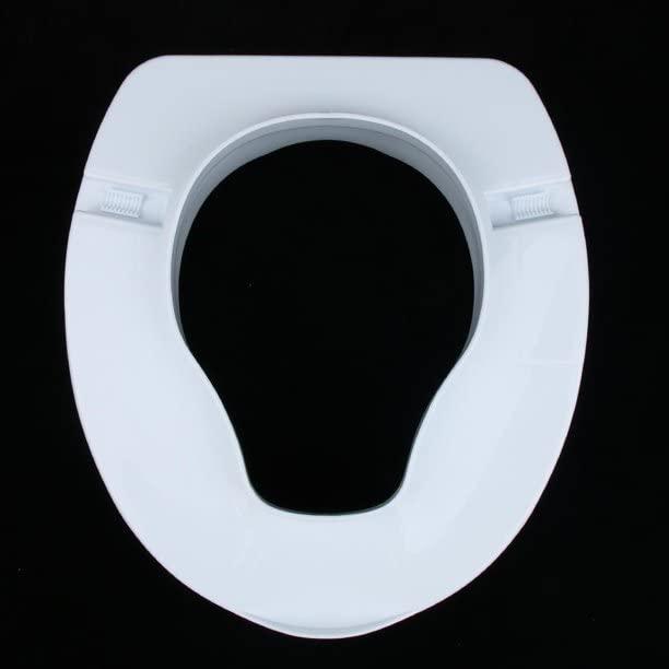 TAN45 Tan45 Raised Toilet Seat for Senior Citizens | Commode Raiser, Standard Seat,White, Lightweight and Portable Westren Seat Lifter, Bathroom Seat 6\" Inch
