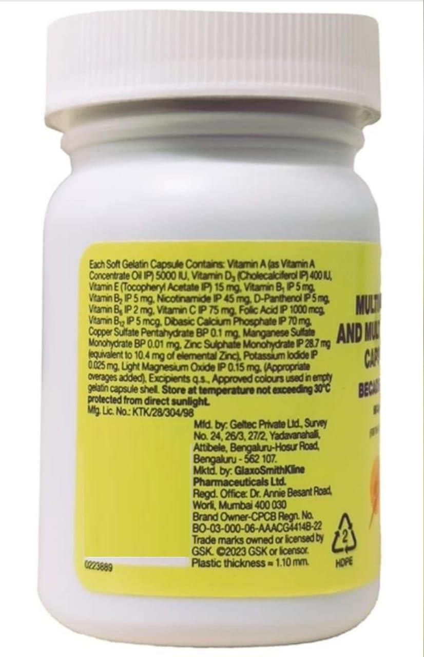 Glaxo New Improved Multivitamin 30Cap-Becadexamin90Caps(3Pack)
