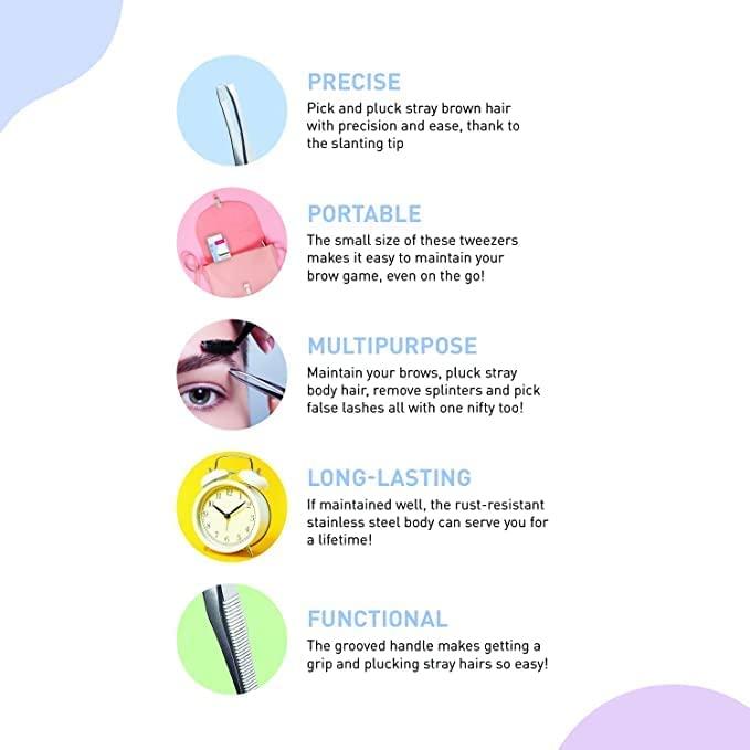 Anup Torda Anup Torda Slant Tweezer Handmade Professional Eyebrow Facial & Hair Remover Tip Tweezer Plucker For Upper Lips & Small Hair for Women