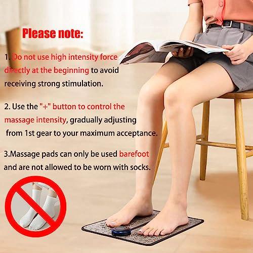 HANNEA HANNEA Electric Foot Sole Massager Pad, EMS Foot Sole Massager Pad, Feet Massage Pad Relieve Feet Pain, Rechargeable Foot Sole Massager Pad with 6 Modes, 9 Strength Levels, 15min Auto Off