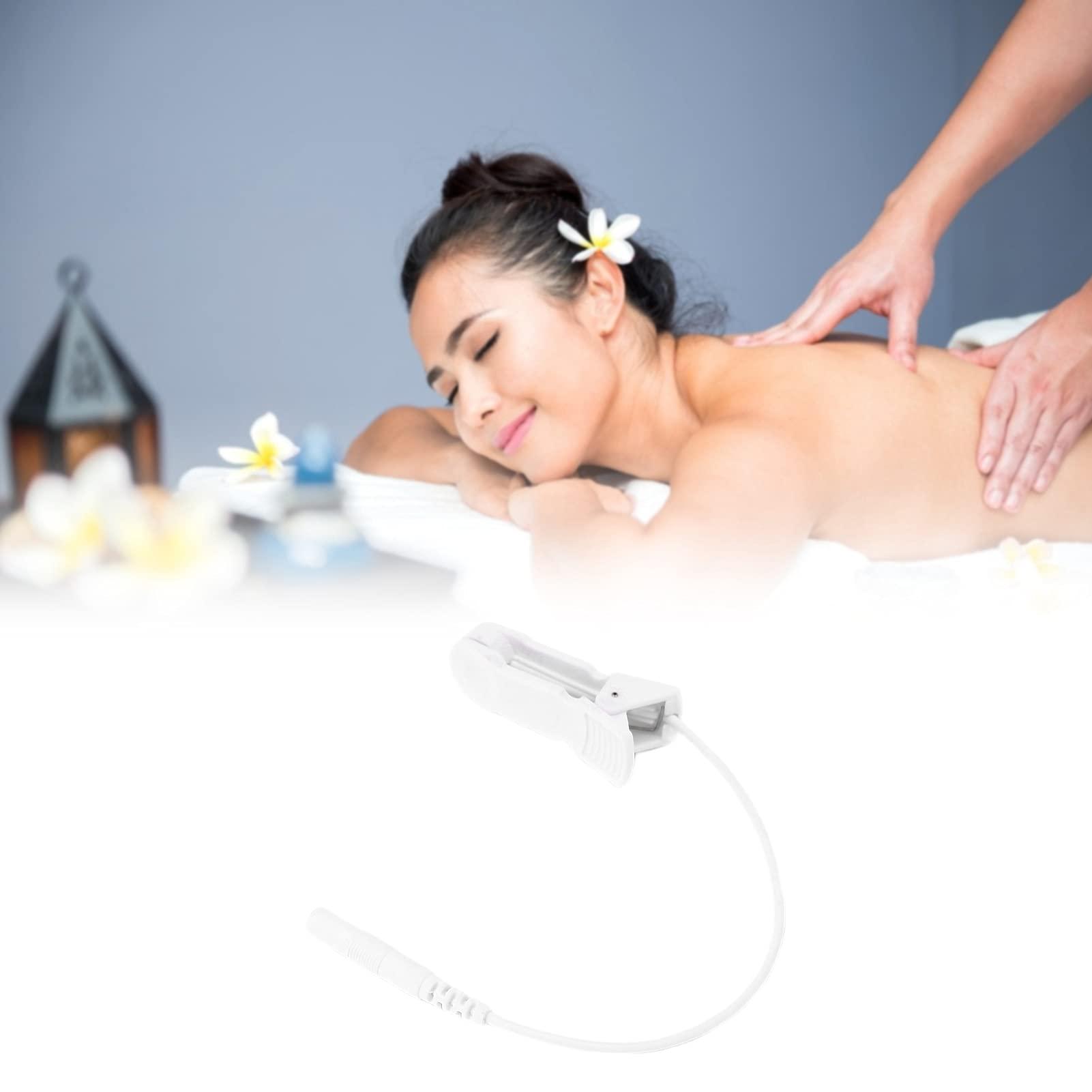 Topiky TENS Ear Clip, TENS Cable Ear Clip Promote Electrode Wire Ear Clip Easy Operate 2.0mm for TENS Machines for Digital Therapy Machines