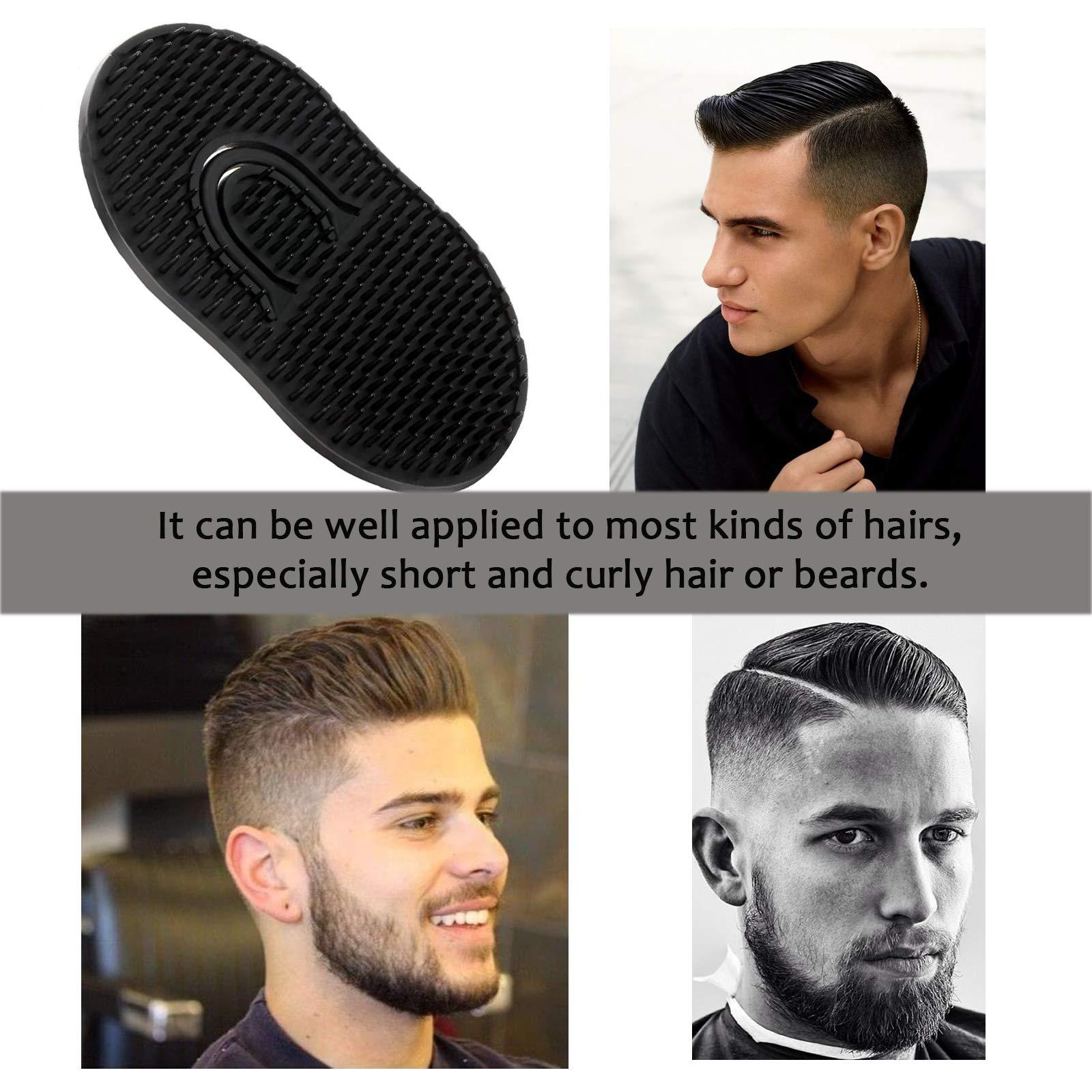 Vandorla 6 PCS Pocket Palm Combs, Portable Mens Hair Brush, Shampoo Combs Pocket Scalp Massager Brush, Soft Palm Brush for Men Short Hair, Black